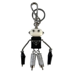 Prada Robot Edward Saffiano Keychain Bag Charm
